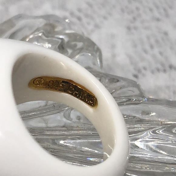 Retro style sparkling druzy sterling silver dressy statement size style ring. - Picture 5 of 7